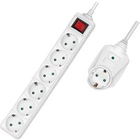 Steckdose 6-fach + 1 Durchgangsstecker Weiß Steckdose 6-fach + 1 Durchgangsstecker Weiß von Logilink