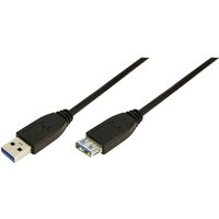 USB-Kabel usb 3.2 Gen1 (usb 3.0 / usb 3.1 Gen1) usb-a Stecker, usb-a Buchse 3.00 m Schwarz - Logilink von Logilink