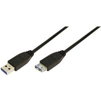 USB-Kabel usb 3.2 Gen1 (usb 3.0 / usb 3.1 Gen1) usb-a Stecker, usb-a Buchse 1.00 m Schwarz - Logilink von Logilink