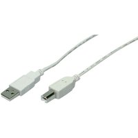 LogiLink USB-Kabel usb 2.0 usb-a Stecker, usb-b Stecker 1.80 m Grau CU0007 von Grau