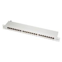 Patchpanel 24-Fach, Cat. 6A, 48,30cm (19"), geschirmt, grau, LogiLink® [NP0060] (NP0060) von Logilink