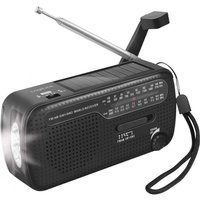 Radio de Emergency mit 3 Ladeoptionen de: Handkurbel Dynamo, Panel Solar und usb, mit integrierter Taschenlampe - Logilink von Logilink