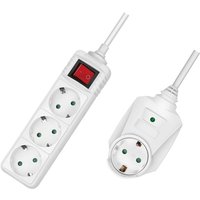 Steckdose 3 wege 1 durchgangsstecker wei Steckdose 3 wege 1 durchgangsstecker wei von Logilink