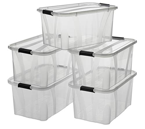 Logiplast 5 Stück Aufbewahrungsbox transparent 14 Liter mit Deckel und Klickverschluss 385 x 254 x 185 mm Logiplast 5 Stück Aufbewahrungsbox transparent 14 Liter mit Deckel und Klickverschluss 385 x 254 x 185 mm von Logiplast