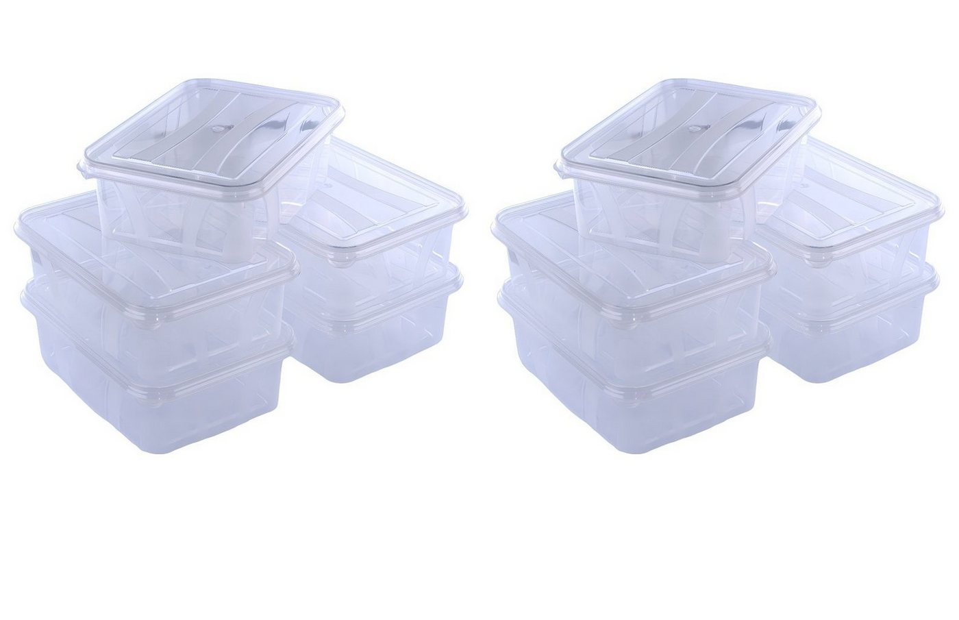 Logiplast Aufbewahrungsbox 10 Stück 194 x 140 x 64 mm 1,2L Volumen (Spar-Set, 10 Stück), spülmaschinenfest, lebensmittelecht, als Gefrierdose geeignet von Logiplast