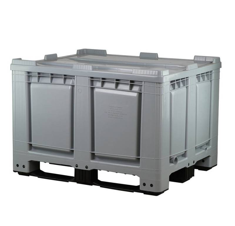 Logiplast Aufbewahrungsbox Palettenboxen m. Deckel 680l 120x100x79 cm Grau 3 Kufen Logiplast Aufbewahrungsbox Palettenboxen m. Deckel 680l 120x100x79 cm Grau 3 Kufen von Logiplast