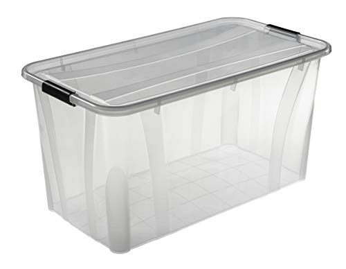 Logiplast Aufbewahrungsbox transparent 80 Liter mit Deckel und Klickverschluss 719 x 385 x 372 mm Logiplast Aufbewahrungsbox transparent 80 Liter mit Deckel und Klickverschluss 719 x 385 x 372 mm von Logiplast
