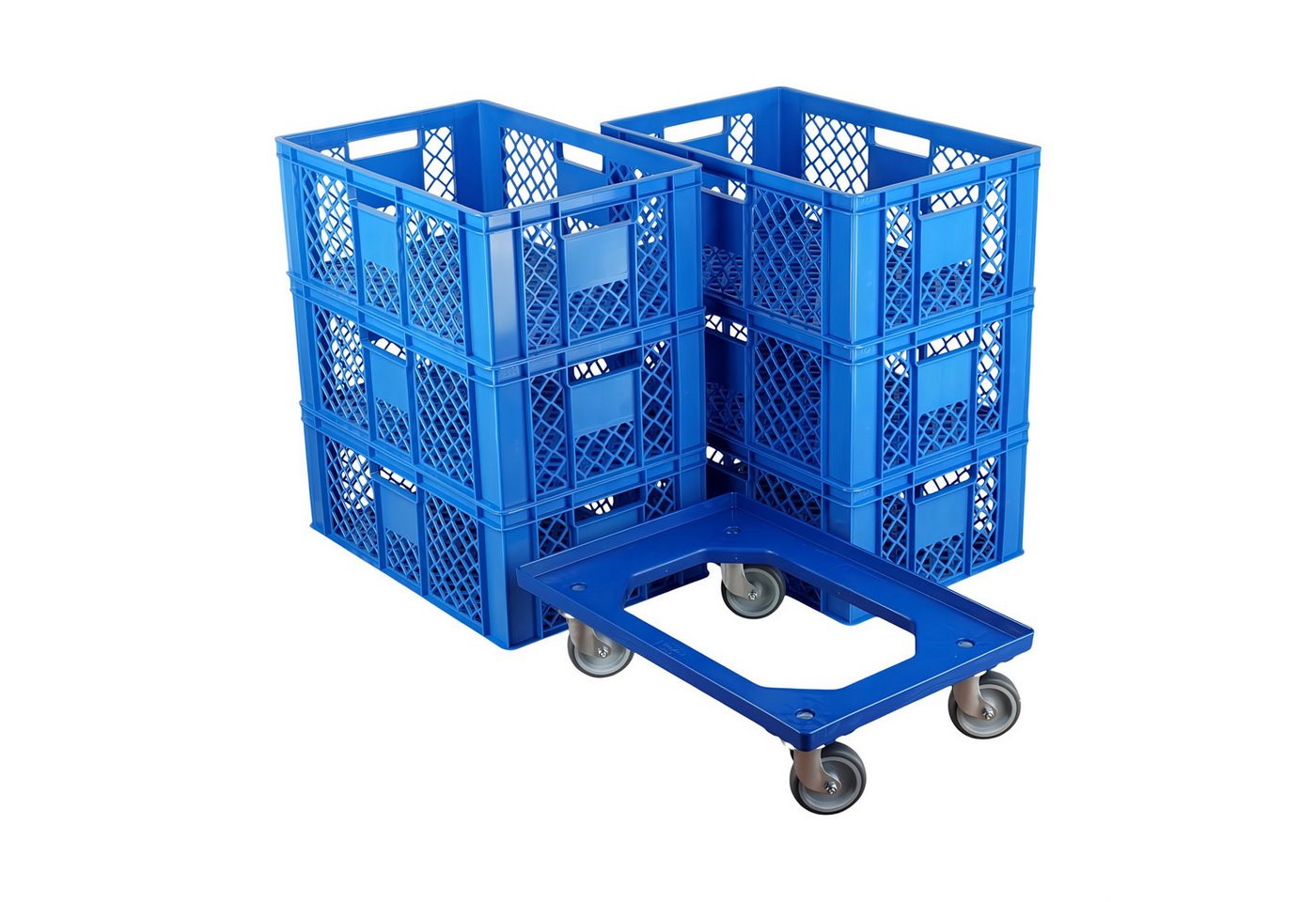 Logiplast Stapelbox 6 Stück Bäckerkisten 600 x 400 x 230 mm und 1 Stück Transportroller Logiplast Stapelbox 6 Stück Bäckerkisten 600 x 400 x 230 mm und 1 Stück Transportroller von Logiplast