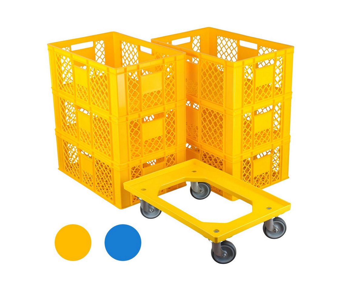 Logiplast Stapelbox 6 Stück Bäckerkisten 600 x 400 x 230 mm und 1 Stück Transportroller Logiplast Stapelbox 6 Stück Bäckerkisten 600 x 400 x 230 mm und 1 Stück Transportroller von Logiplast