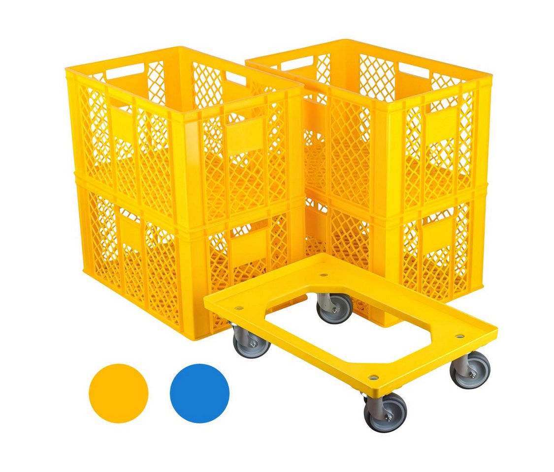 Logiplast Stapelbox Stapelbox 4 Bäckerkisten 600 x 400 x 320 mm und 1 Transportroller Logiplast Stapelbox Stapelbox 4 Bäckerkisten 600 x 400 x 320 mm und 1 Transportroller von Logiplast