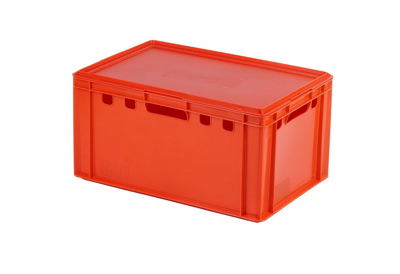 Logiplast Transportbehälter 1 x E3-Kisten rot mit Deckel in rot, (Spar-Set, 1 Stück), Lebensmittelecht, einfach zu reinigen, stapelbar von Logiplast