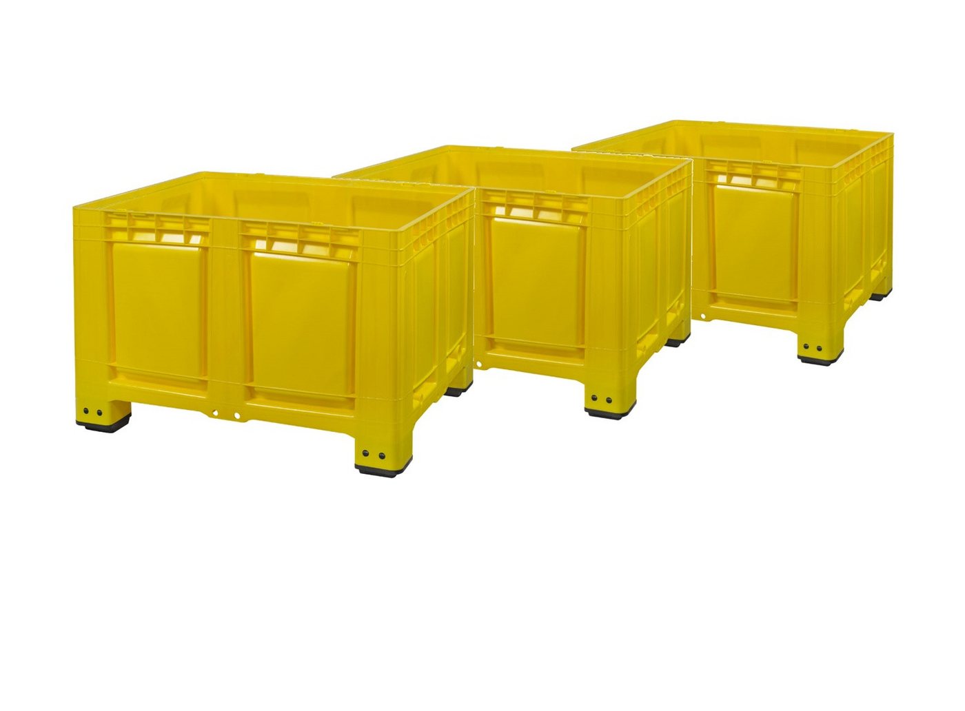 Logiplast Transportbehälter 3 Stück Palettenboxen 680l 120x100x79 cm Gelb 4 Füsse Logiplast Transportbehälter 3 Stück Palettenboxen 680l 120x100x79 cm Gelb 4 Füsse von Logiplast