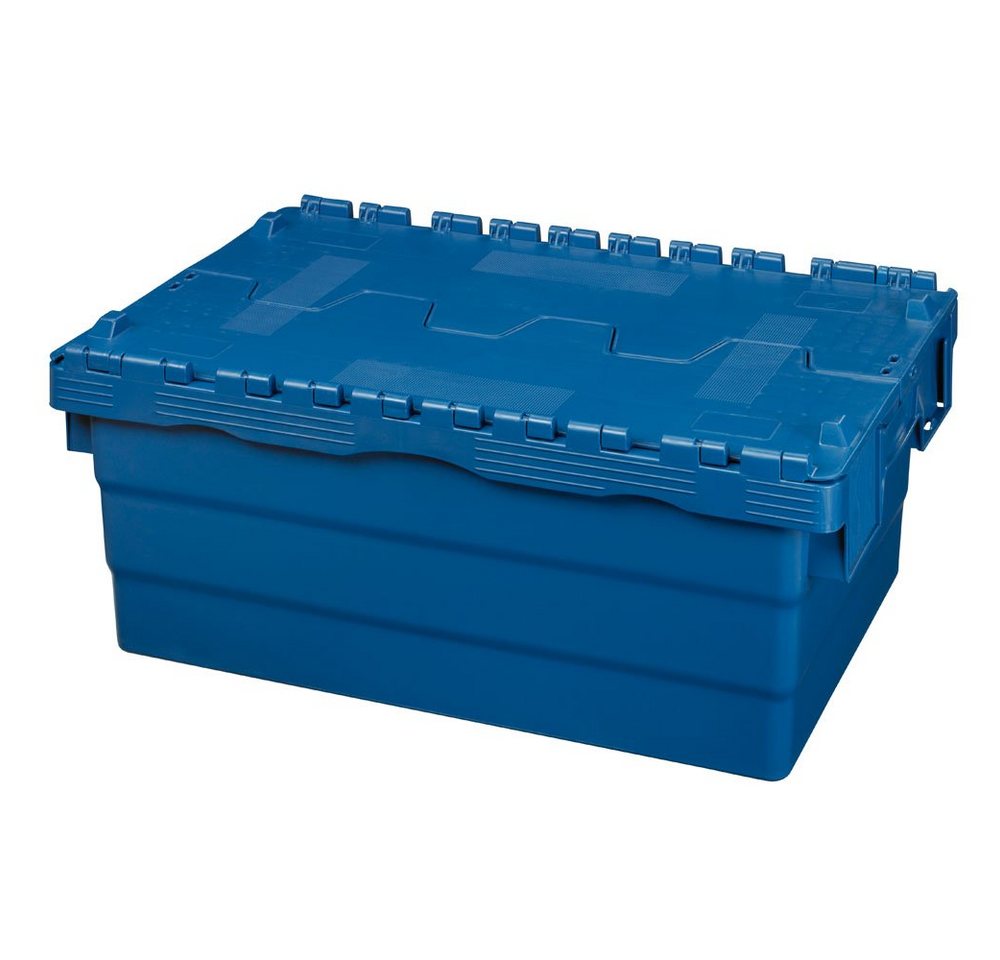 Logiplast Transportbehälter Distributionsbehälter 600 x 400 x 250 mm blau 45 Ltr. Volumen, (ALC-Behälter, 1 Behälter), mit Antirutschsicherung, stapelbar und nestbar von Logiplast