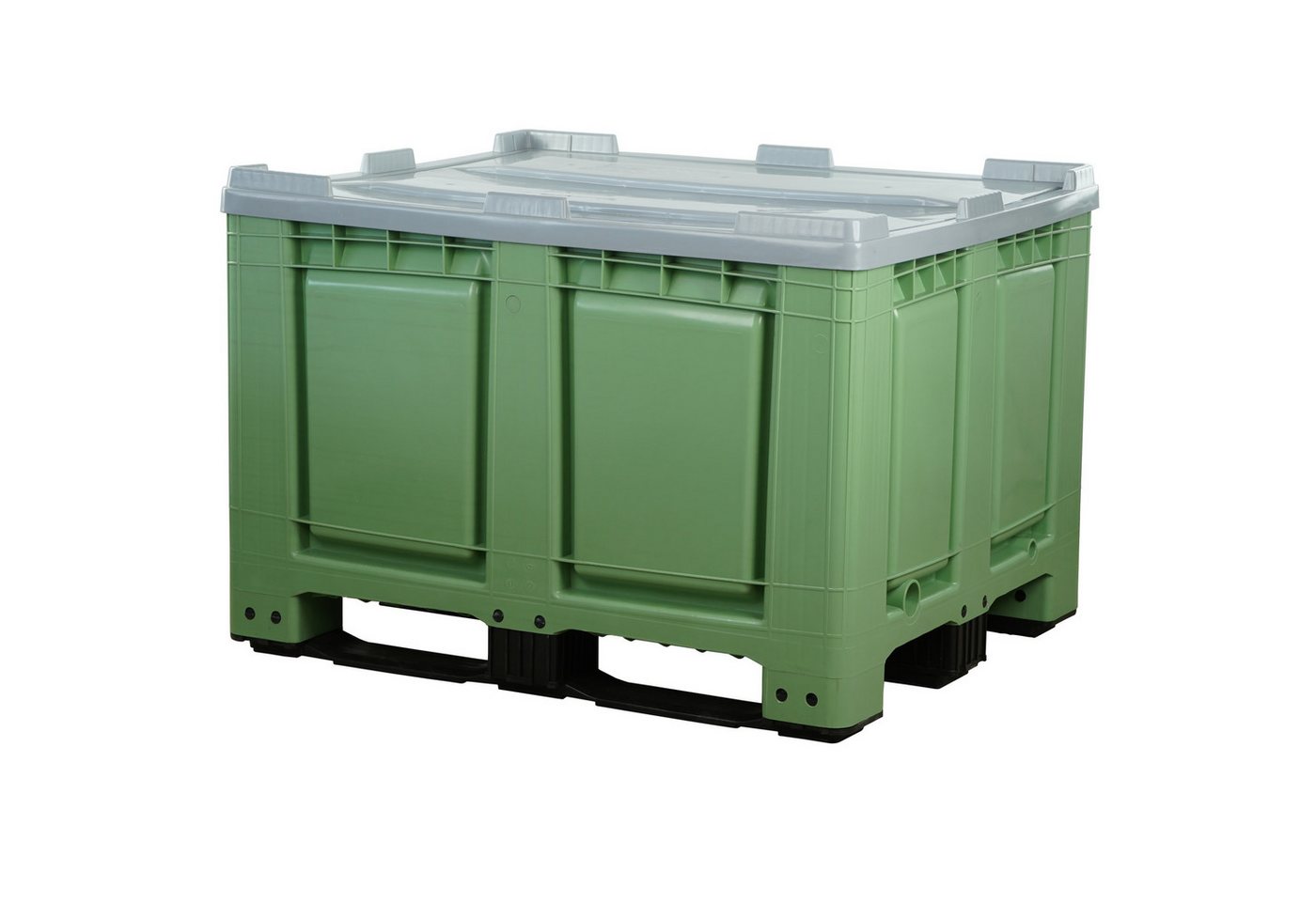 Logiplast Transportbehälter Palettenbox m. Deckel 680l 120x100x79 cm Grün - 3 Kufen Logiplast Transportbehälter Palettenbox m. Deckel 680l 120x100x79 cm Grün - 3 Kufen von Logiplast