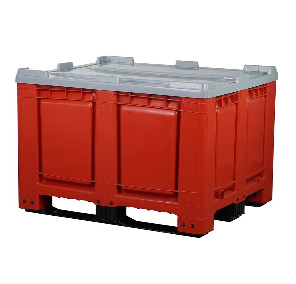 Logiplast Transportbehälter Palettenbox m. Deckel 680l 120x100x79 cm Rot - 3 Kufen Logiplast Transportbehälter Palettenbox m. Deckel 680l 120x100x79 cm Rot - 3 Kufen von Logiplast