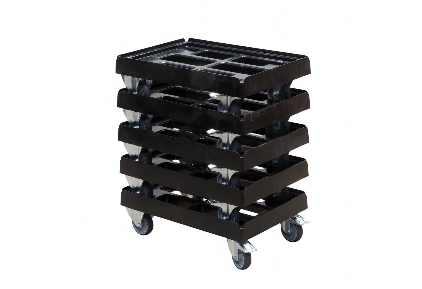 Logiplast Transportroller 5 Stück Transportroller für Kisten 60 x 40 cm mit 2 Bockrollen und 2 B Logiplast Transportroller 5 Stück Transportroller für Kisten 60 x 40 cm mit 2 Bockrollen und 2 B von Logiplast