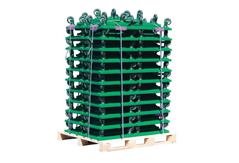 Logiplast Transportroller Palette Transportroller - 77 Stück, (Spar-Set, 77 Stück), robust, laufleise, bis 250 kg belastbar von Logiplast
