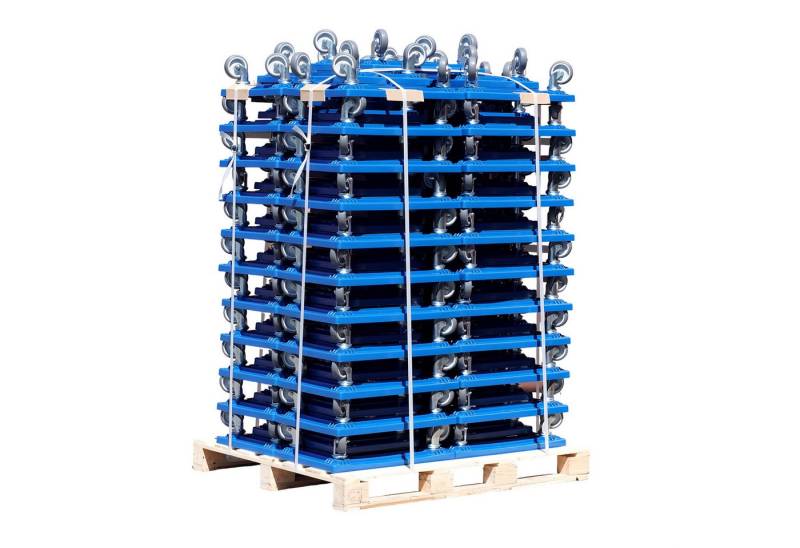 Logiplast Transportroller Palette Transportroller - 77 Stück, (Spar-Set, 77 Stück), robust, laufleise, bis 250 kg belastbar von Logiplast