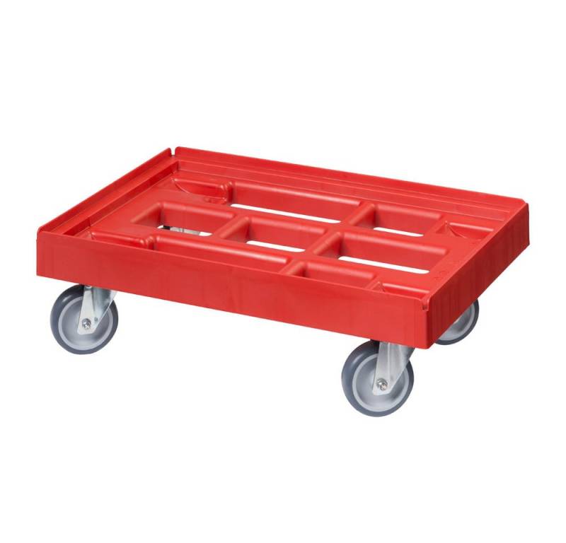 Logiplast Transportroller Transportroller - Typ B - für Kisten 600 x 400 mm in versch. Farben, Farbe Rot von Logiplast