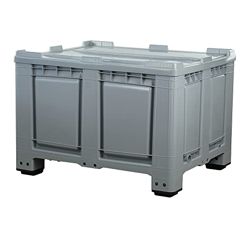 Palettenbox mit Deckel LxBxH: 1200 x 1000 x 790 mm geschlossen mit 4 Füsse in grau Palettenbox mit Deckel LxBxH: 1200 x 1000 x 790 mm geschlossen mit 4 Füsse in grau von Logiplast