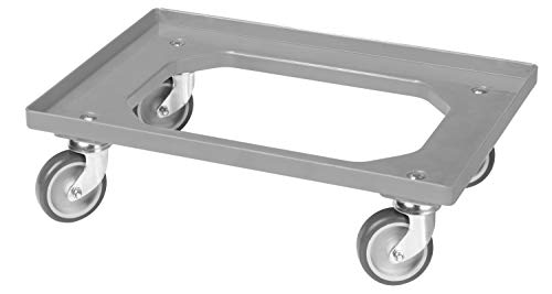 Transportroller für Kisten 60 x 40 cm mit 4 Lenkrollen in grau Transportroller für Kisten 60 x 40 cm mit 4 Lenkrollen in grau von Logiplast