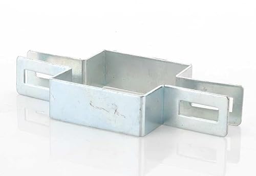 Mittelschelle quadratisch 40x40mm für Ø4mm Draht - Verzinkt Zaunschelle für Zaunpfosten - Befestigung von Gitterstabmatten - Zaunschellen Schelle Strebenschelle Pfostenschelle Mittelschelle quadratisch 40x40mm für Ø4mm Draht - Verzinkt Zaunschelle für Zaunpfosten - Befestigung von Gitterstabmatten - Zaunschellen Schelle Strebenschelle Pfostenschelle von LogistSystem
