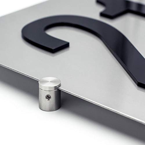 Logistic Sign System Klemmhalter für Metallplatten, 2er Set, Klemmbefestigung, Klemmhalter, Edelstahl für Plattenstärke 1,5-2 mm von Logistic Sign System