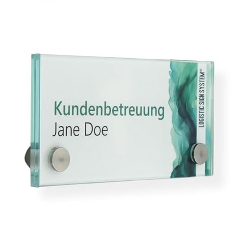 Logistic Sign System Türschild Glas Vitrum B (150/75 mm B2) von Logistic Sign System
