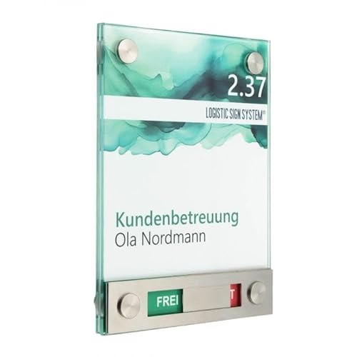 Logistic Sign System Türschild VITRUM 130/170 mit Rot/Grün-Anzeige (Frei/Besetzt) von Logistic Sign System