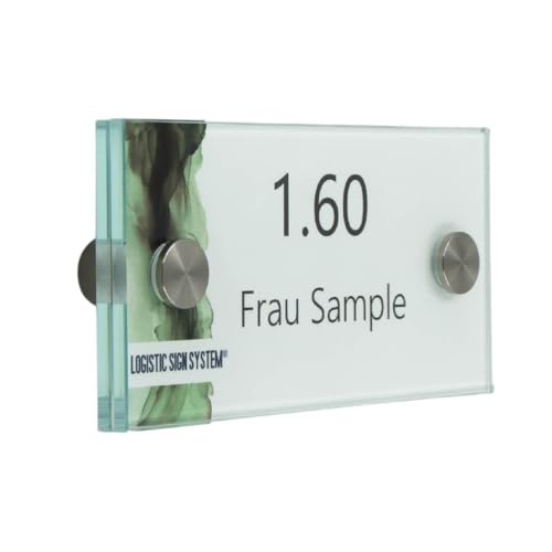 Logistic Sign System Türschild Glas Vitrum B (120/60 mm B2) von Logistic Sign System