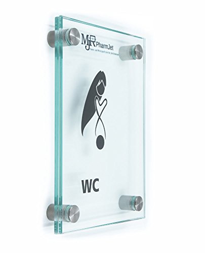 Türschild Glas Vitrum B (130/170 mm B4) von Logistic Sign System