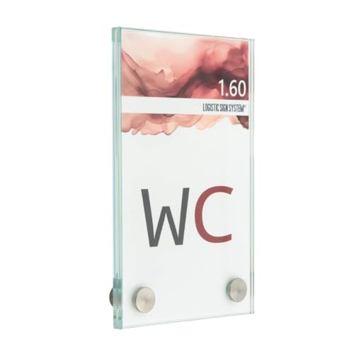 Logistic Sign System Türschild Glas VITRUM B2 (100/160 mm) von Logistic Sign System