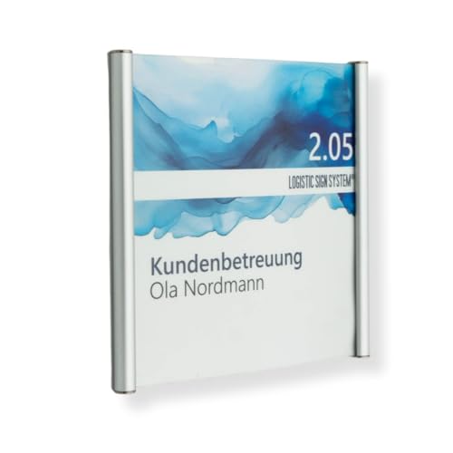 Logistic Sign System Türschild Primus für Büro, Alurahmen, Acrylscheibe (163/150mm) von Logistic Sign System