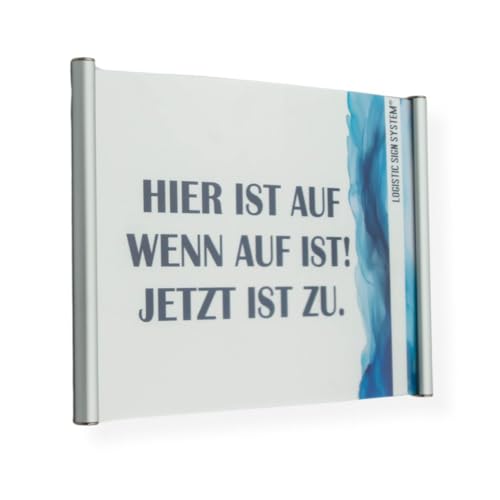 Logistic Sign System Türschild Primus für Büro, Alurahmen, Acrylscheibe (A5 Querformat) von Logistic Sign System