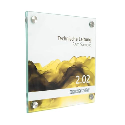 Logistic Sign System Türschild Sicherheitsglas Vitrum B (200/200 mm B4) von Logistic Sign System