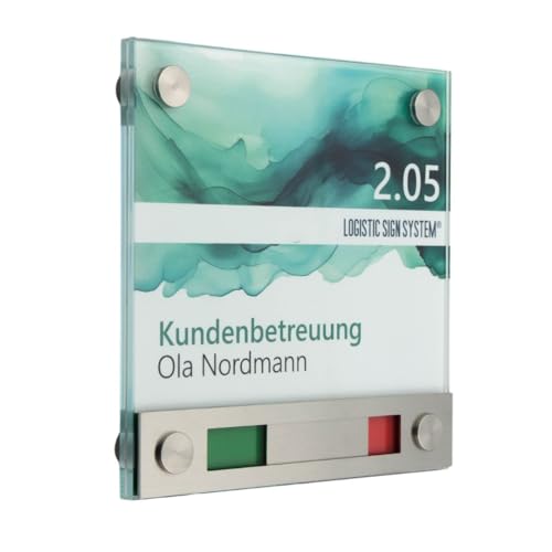 Logistic Sign System Türschild VITRUM 150/150 mit Rot/Grün-Anzeige von Logistic Sign System
