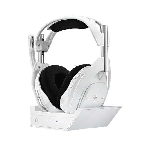 Logitech G Astro A50 X LIGHTSPEED kabelloses Gaming-Headset + Basisstation, PRO-G GRAPHENE, PLAYSYNC für Xbox Series X|S + PS5 + PC/Mac, Bluetooth, HDMI 2.1 Passthru - Weiß von Logitech G
