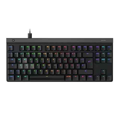 Logitech G G515 Rapid TKL Flache kabelgebundene Gaming-Tastatur, vollständig anpassbare PC-Gaming mit analogen flachen Schaltern, Rapid Trigger, Ultra-Slim, für USB-A-Anschluss, DEU QWERTZ - Schwarz von Logitech G
