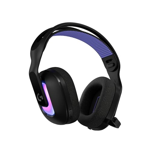 Logitech G G522 LIGHTSPEED kabelloses Gaming-Headset, LIGHTSYNC RGB, Mikrofon und erweitertem synchronisierten Audio, Tri-Konnektivität mit LIGHTSPEED, Bluetooth, USB-A auf USB-C für PC – Schwarz von Logitech G
