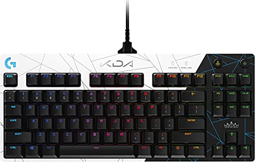 Logitech G PRO K/DA Mechanische Gaming-Tastatur, League of Legends Gaming-Zubehör, US QWERTY-Layout - Schwarz/Weiß Logitech G PRO K/DA Mechanische Gaming-Tastatur, League of Legends Gaming-Zubehör, US QWERTY-Layout - Schwarz/Weiß von Logitech G