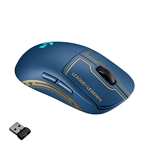 Logitech G PRO Kabellose Gaming-Maus - LIGHTSPEED, HERO 25K Sensor, 25.600 DPI, RGB, 4-8 programmierbare Tasten, Beidhändig, Offizielle League of Legends Edition von Logitech G