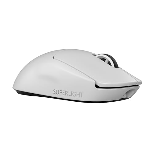 Logitech G PRO X Superlight 2 SE kabellose Gaming-Maus, 60 g Pro-Grade-Maus mit 5 programmierbaren Tasten, 44K-DPI-Sensor, 888+ IPS, 1-kHz-Signalrate, USB-C-Ladefunktion für PC/Mac - Weiß von Logitech G