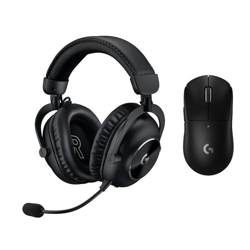 Logitech G PRO X SUPERLIGHT 2 LIGHTSPEED kabellose Gaming-Maus, USB-C-Aufladen, PC & Mac + PRO X 2 LIGHTSPEED kabelloses Gaming-Headset, Graphen-Lautsprecher 50 mm, für PC, PS5 - Schwarz von Logitech G