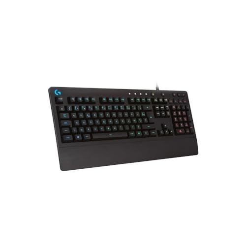 Logitech G213 Prodigy Gaming-Tastatur, RGB-Beleuchtung, Programmierbare G-Tasten, Multi-Media Bedienelemente, Integrierte Handballenauflage, Spritzwassergeschützt, Französisches AZERTY-Layout- Schwarz von Logitech G