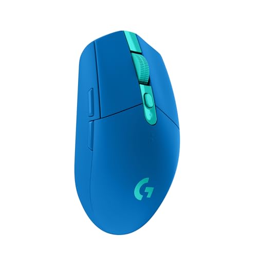 Logitech G305 LIGHTSPEED kabellose Gaming-Maus mit HERO 12K DPI Sensor, Wireless Verbindung, 6 programmierbare Tasten, 250 Stunden Akkulaufzeit, Leichtgewicht, PC/Mac - Blau von Logitech G
