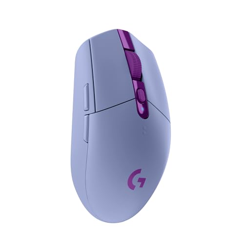 Logitech G305 LIGHTSPEED kabellose Gaming-Maus mit HERO 12K DPI Sensor, Wireless Verbindung, 6 programmierbare Tasten, 250 Stunden Akkulaufzeit, Leichtgewicht, PC/Mac - Lila Logitech G305 LIGHTSPEED kabellose Gaming-Maus mit HERO 12K DPI Sensor, Wireless Verbindung, 6 programmierbare Tasten, 250 Stunden Akkulaufzeit, Leichtgewicht, PC/Mac - Lila von Logitech G