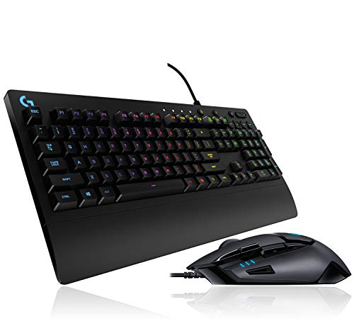 Logitech G402 Hyperion Fury Gaming-Maus, 4000 DPI Optischer Sensor, 8 Programmierbare Tasten + Logitech G213 Prodigy Gaming-Tastatur, RGB-Beleuchtung, Programmierbare G-Tasten Logitech G402 Hyperion Fury Gaming-Maus, 4000 DPI Optischer Sensor, 8 Programmierbare Tasten + Logitech G213 Prodigy Gaming-Tastatur, RGB-Beleuchtung, Programmierbare G-Tasten von Logitech G