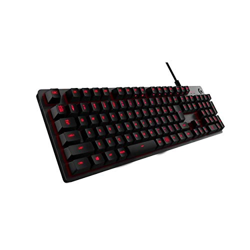 Logitech G413 mechanische Gaming-Tastatur, Taktile Romer-G Switches, Gebürstetes Aluminiumgehäuse, Programmierbare F-Tasten, USB-Durchschleife, Deutsches QWERTZ-Layout - Carbon/Schwarz von Logitech G