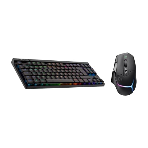 Logitech G502 X PLUS LIGHTSPEED Draadloze RGB Gaming Muis - Optische muis met LIGHTFORCE, Logitech G G515 LIGHTSPEED TKL kabellose flache Gaming, taktile mechanische Switches, DEU QWERTZ - Schwarz von Logitech G