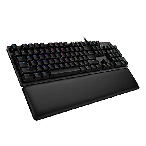 Logitech G512 mechanische Gaming-Tastatur, GX Brown Taktile Switches, LIGHTSYNC RGB-Beleuchtung, USB-Durchschleife, Aluminium-Gehäuse, Programmierbare F-Tasten, Deutsches QWERTZ-Layout - Schwarz von Logitech